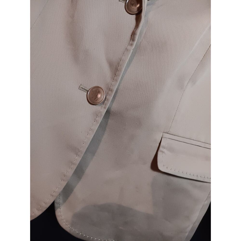Talbots Collection Blazer Womens 8 Tan Beige 3/4 Sleeve Business Casual Classic - Picture 3 of 4
